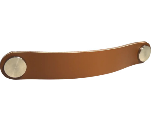 Mâner din piele cu accesorii metalice