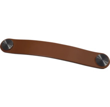 Mâner maro din piele cu elemente metalice