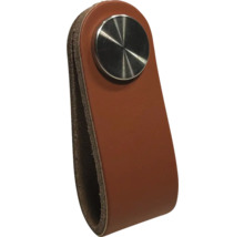 Mâner de mobilă din piele cu element metalic