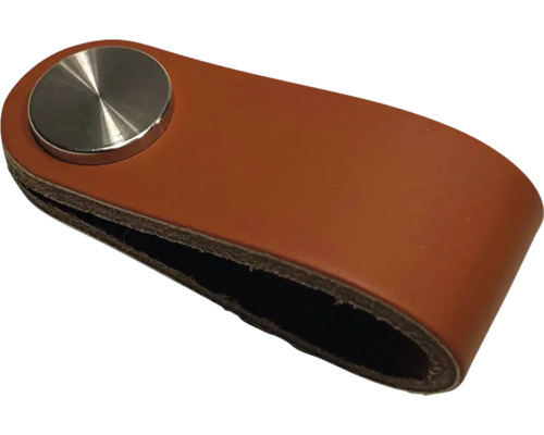 Mâner de mobilă din piele cu feronerie metalică