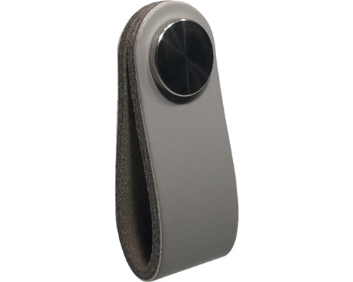 Mâner de mobilă din piele cu disc metalic
