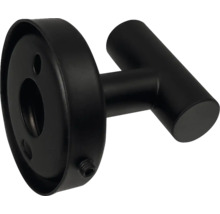 Cârlig de haine negru pentru montare pe perete