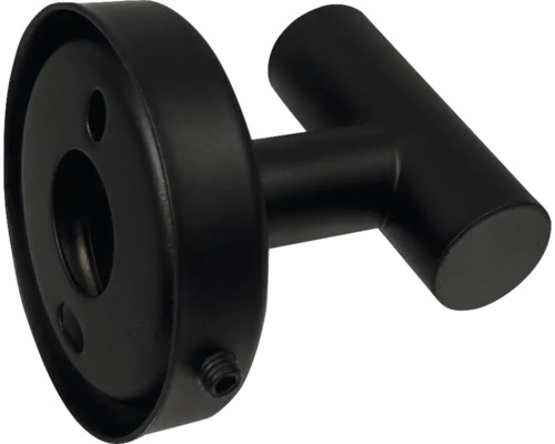 Cârlig de haine negru pentru montare pe perete