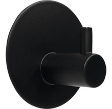 Cârlig simplu negru pentru montare pe perete