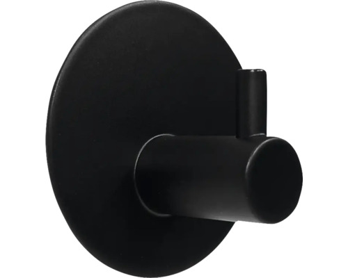 Cârlig simplu negru pentru montare pe perete