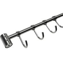 Bară de haine metalică cu cârlige