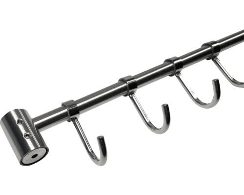 Bară de haine metalică cu cârlige