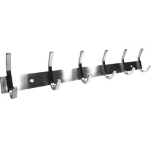 Bară de haine din oțel inoxidabil cu șase cârlige