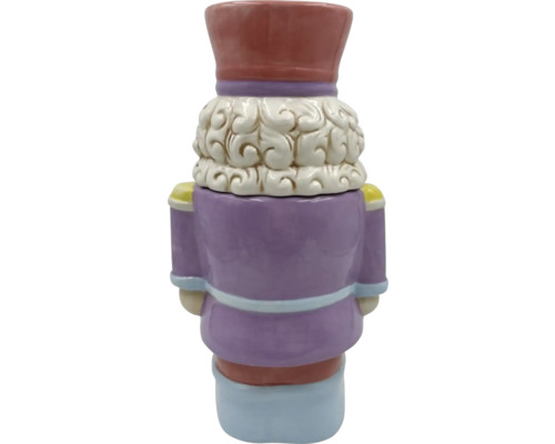 Vedere din spate a unei figurine decorative de spărgător de nuci din ceramică