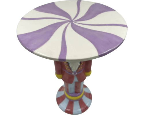 Măsuță decorativă cu design spărgător de nuci cu model spiralat