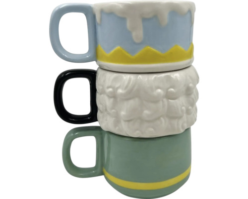 Cani decorative din ceramică, stivuite