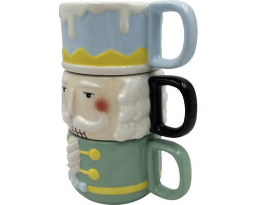 Trei căni stivuite cu design spărgător de nuci