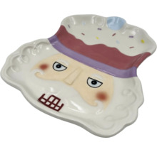 Platou decorativ de servire pentru nuci, din ceramică.