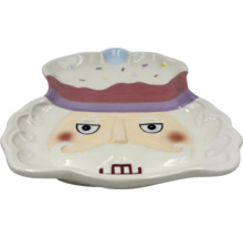 Bol ceramic decorativ cu față și acoperământ de cap