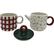 Set de ceai cu cană, ceainic și capac