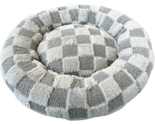 Pătuț tapițat pentru animale de companie cu model în carouri