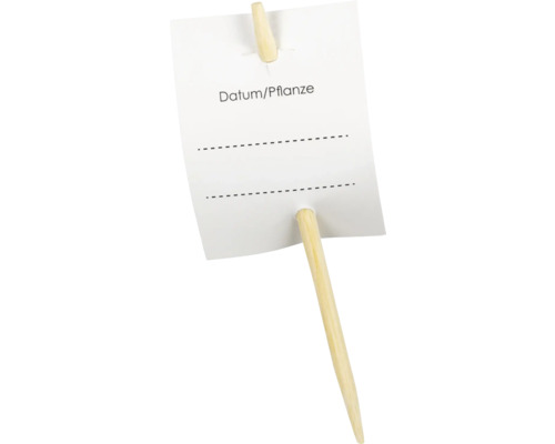 Etichetă pentru plante din lemn cu câmp pentru data și numele plantei