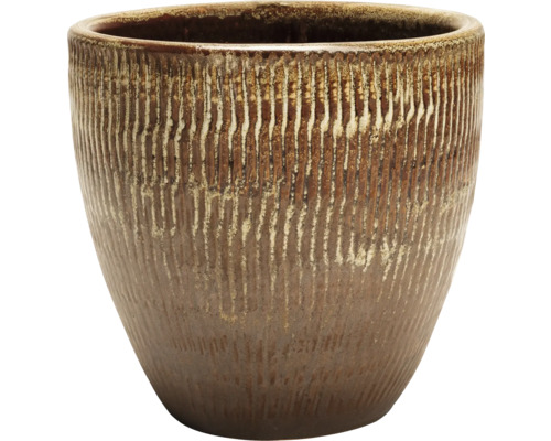 Ghiveci ceramic cu caneluri verticale