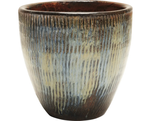 Ghiveci ceramic cu textură canelată