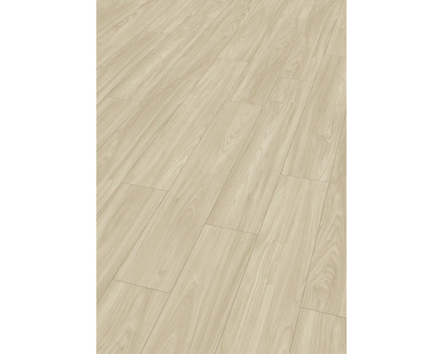 Pardoseală laminată deschisă la culoare, cu structură de lemn