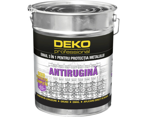 Email 3 în 1 pentru protecția metalului Deko Professional negru 10 kg