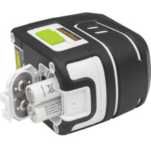 Laser cu linii în cruce Laserliner cu compartimentul bateriei deschis