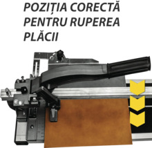 Poziția corectă pentru ruperea plăcii