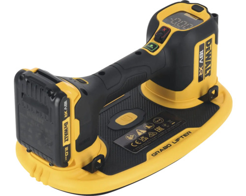 Ridicător cu vacuum pe acumulator DeWalt cu afișaj digital