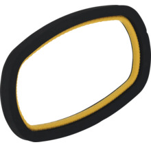 Inel de etanșare negru cu inel interior galben