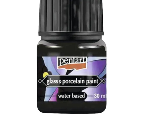 Vopsea pentru sticlă și porțelan în ambalaj de 30 ml