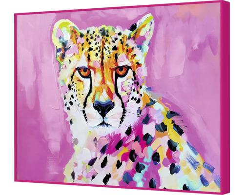 Pictură cu un ghepard cu ramă