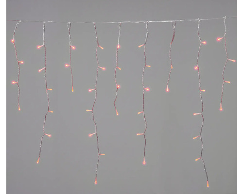 Șir de lumini țurțuri cu mai multe fire atârnate
