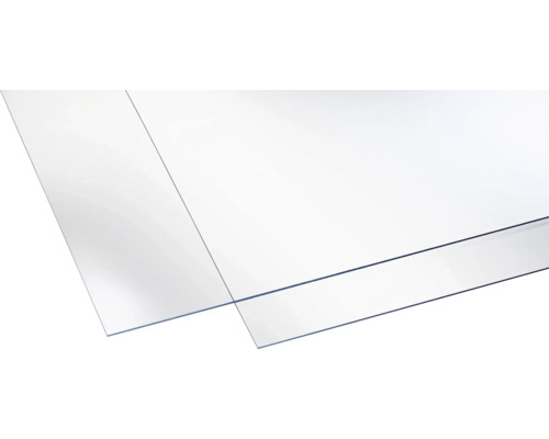 Placă Gutta polystyrol 1000x500x2,5 mm transparentă Două plăci transparente din plastic