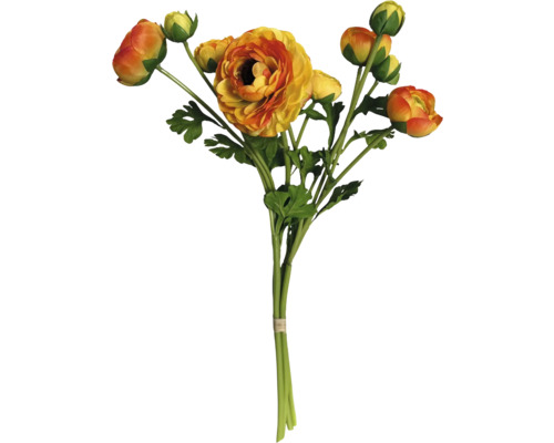 Buchet artificial de ranunculus cu flori și frunze