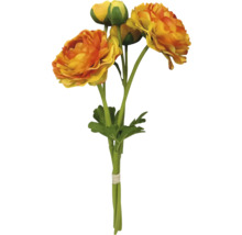 Buchetă cu flori artificiale de piciorul-cocoșului galben-portocaliu