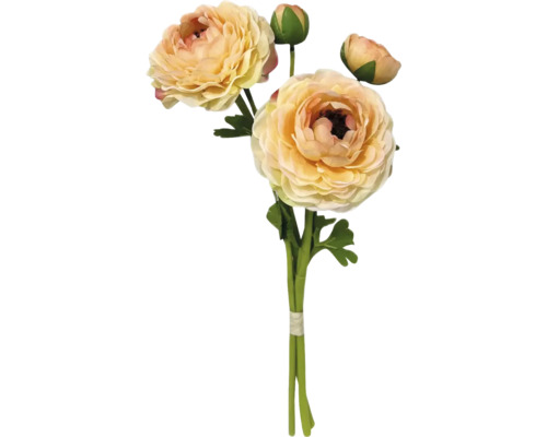 Buchetă artificială de ranunculus cu flori și boboci