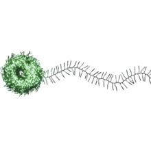 Ghirlandă luminoasă LED înfășurată și desfășurată