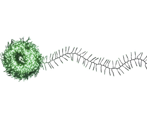 Ghirlandă luminoasă cluster Lafiora 1500 LED-uri 25 m verde Ghirlandă luminoasă LED înfășurată și desfășurată