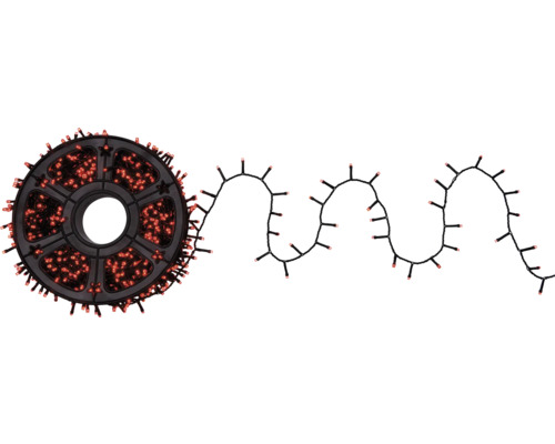 Ghirlandă luminoasă Lafiora 1000 LED-uri 30 m alb roșu Șir de lumini pe rolă