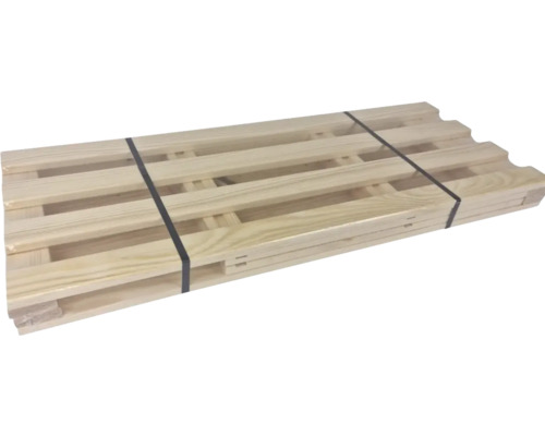 Palet din lemn cu bandă de legare