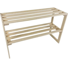 Suport pentru pantofi din lemn cu două rafturi