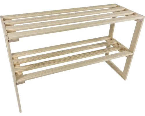 Suport pentru pantofi din lemn cu două rafturi