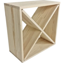 Raft de vinuri din lemn cu divizare în formă de X