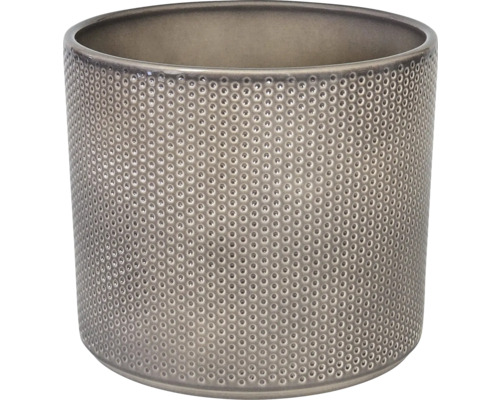 Mască ghiveci Dickob Pillar Spot ceramică Ø 16,8 cm H 14,8 cm cappuccino Ghiveci rotund cu model perforat