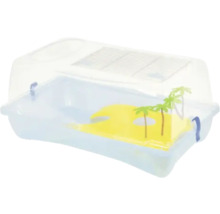 Terariu cu insulă și capac pentru reptile