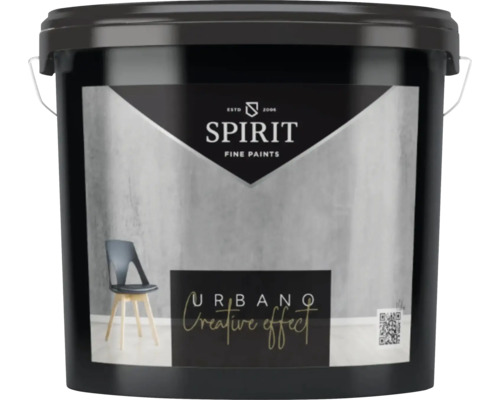 Vopsea decorativă pentru interior Spirit Urbano Effect alb 8 kg Găleată de vopsea Spirit Fine Paints pentru efecte creative