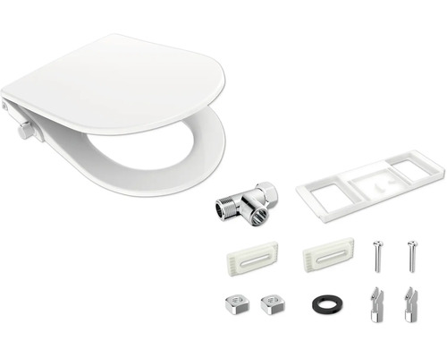 Scaun WC cu set de conectare și accesorii de montaj