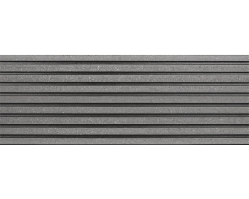 Placare fațadă gri cu caneluri orizontale