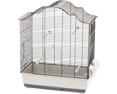 Colivie pentru păsări cu structură de grilaj și tavă de bază detașabilă