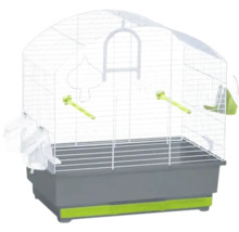 Colivie metalică pentru păsări cu hrănitor și stinghii